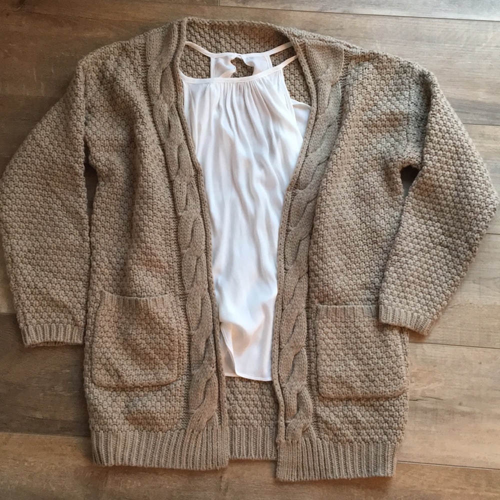 Warm light brown cardigan